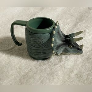 1997 Vintage Jurassic Park Plastic Triceratops Mug